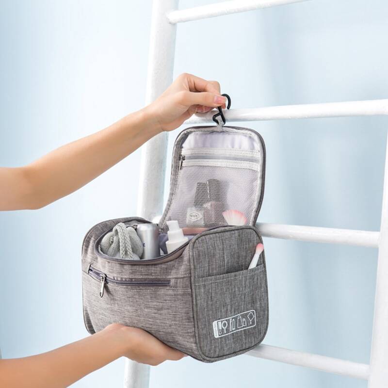 

1pc Portable Toiletries Storage Bag, Grey