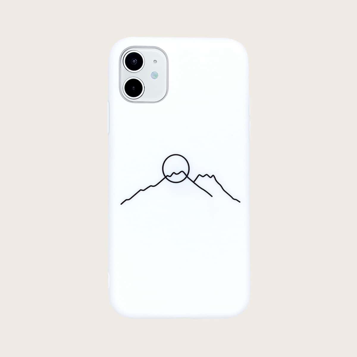 

Sunrise Print iPhone Case, White