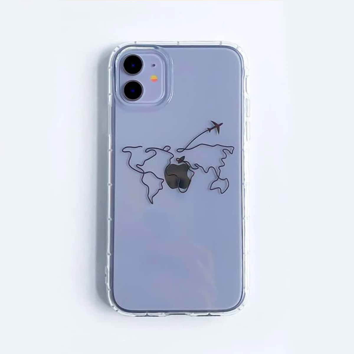 

Map Print Clear iPhone Case