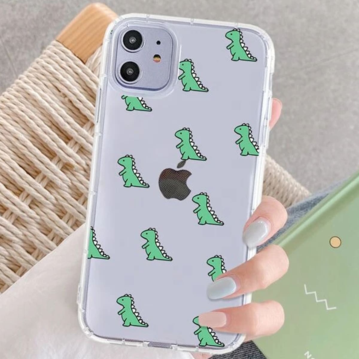 

Cartoon Dinosaur Clear iPhone Case