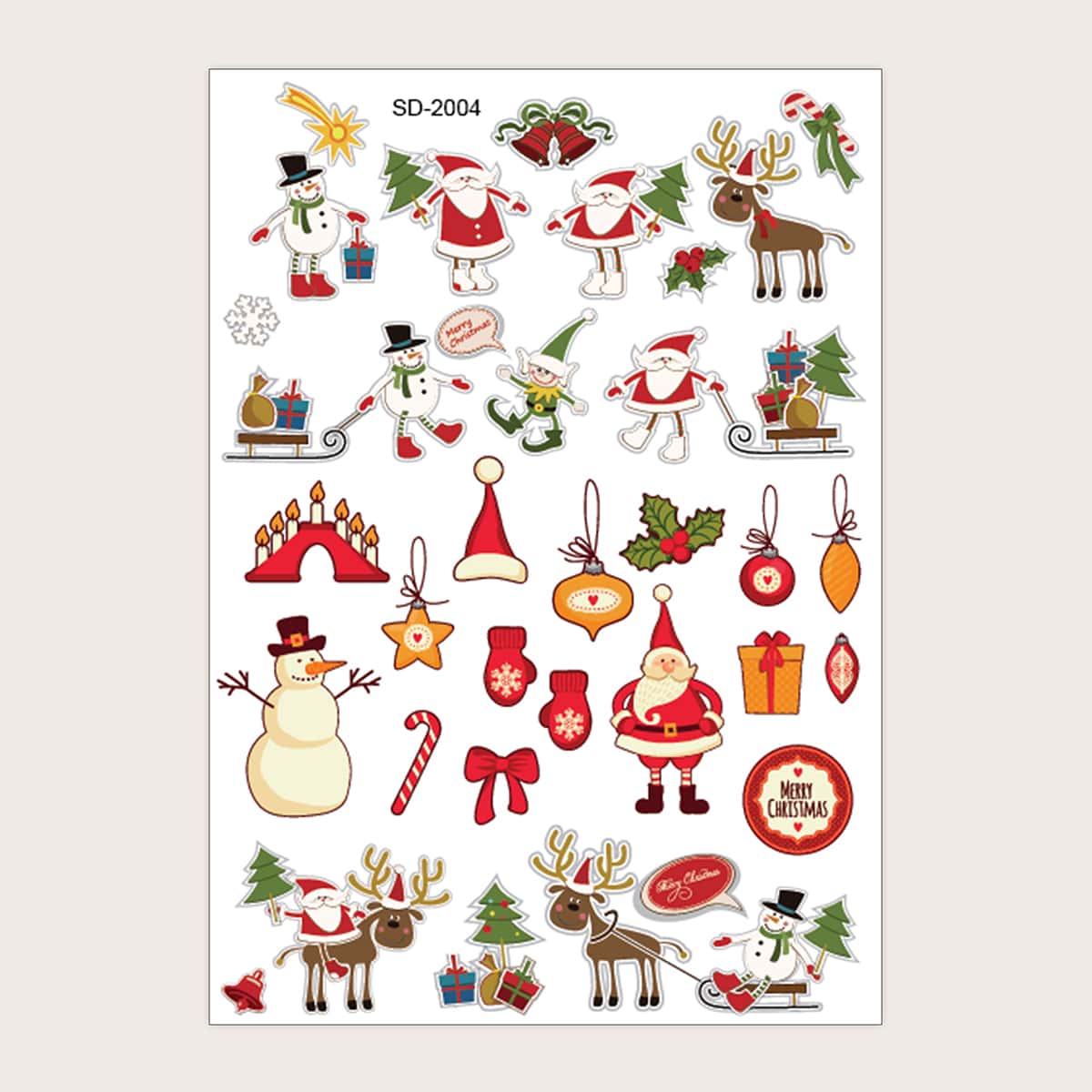 

1sheet Christmas Santa Tattoo Sticker, Multicolor