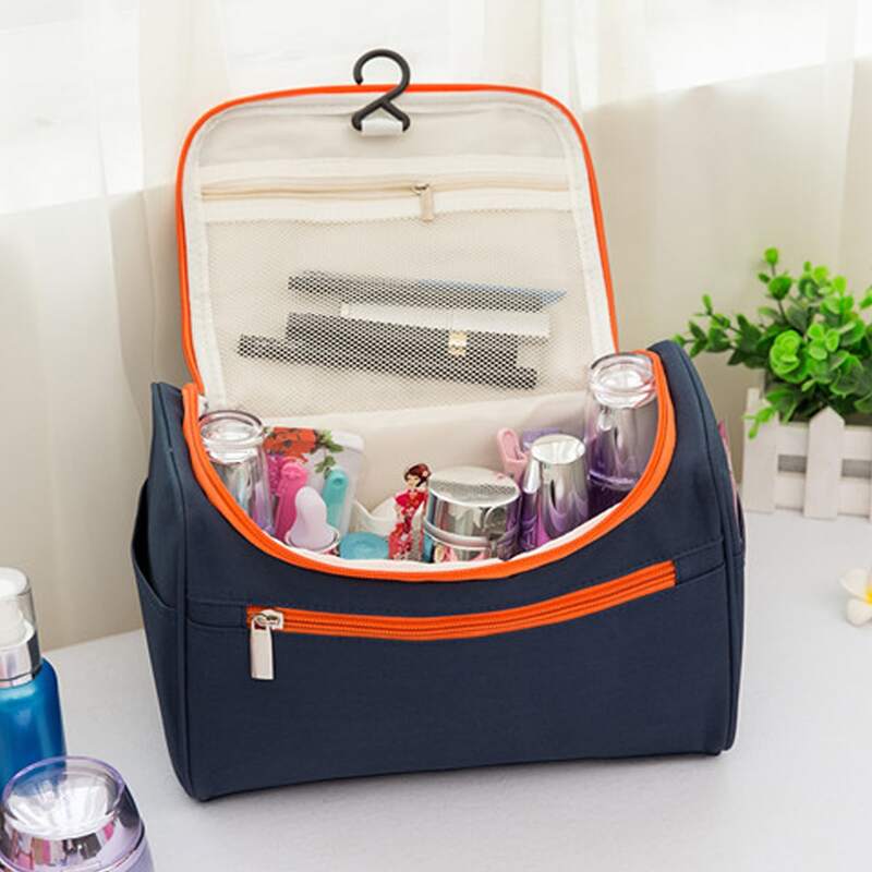 

1pc Portable Toiletries Storage Bag, Navy blue
