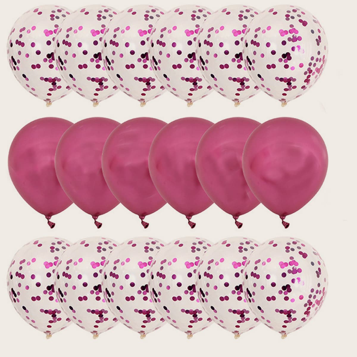 

20pcs Latex & Confetti Balloon Set, Multicolor