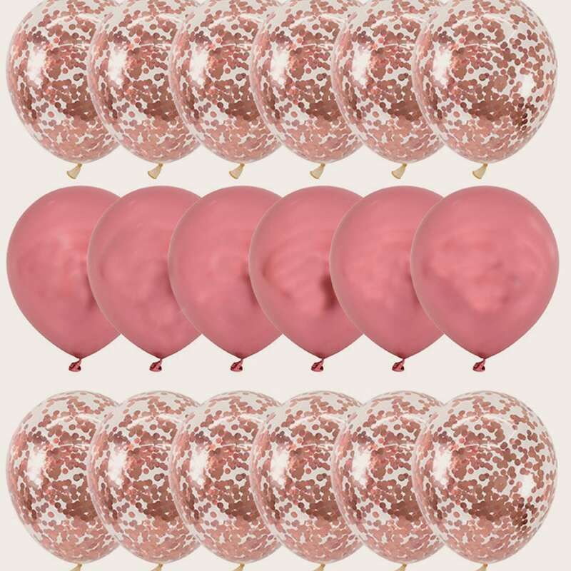 

20pcs Latex & Confetti Balloon Set, Multicolor