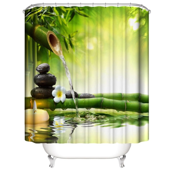 

Bamboo Print Shower Curtain, Multicolor