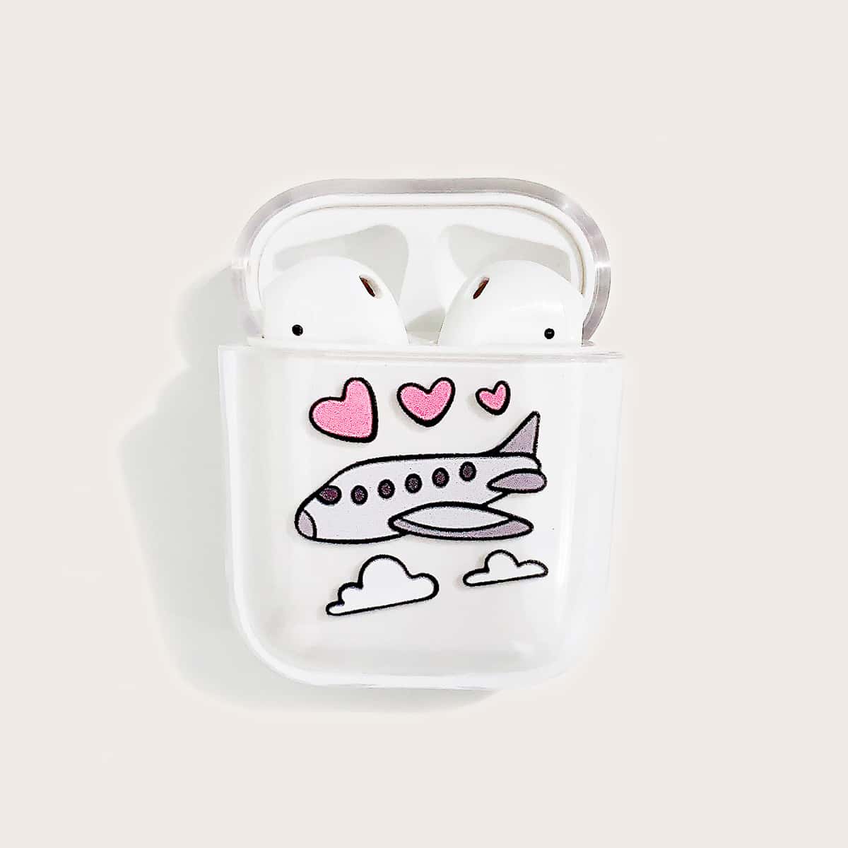 

Plane Pattern Clear Airpods Case