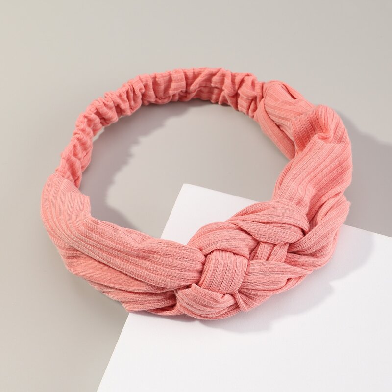 

1pc Knot Detail Bath Headband, Pink