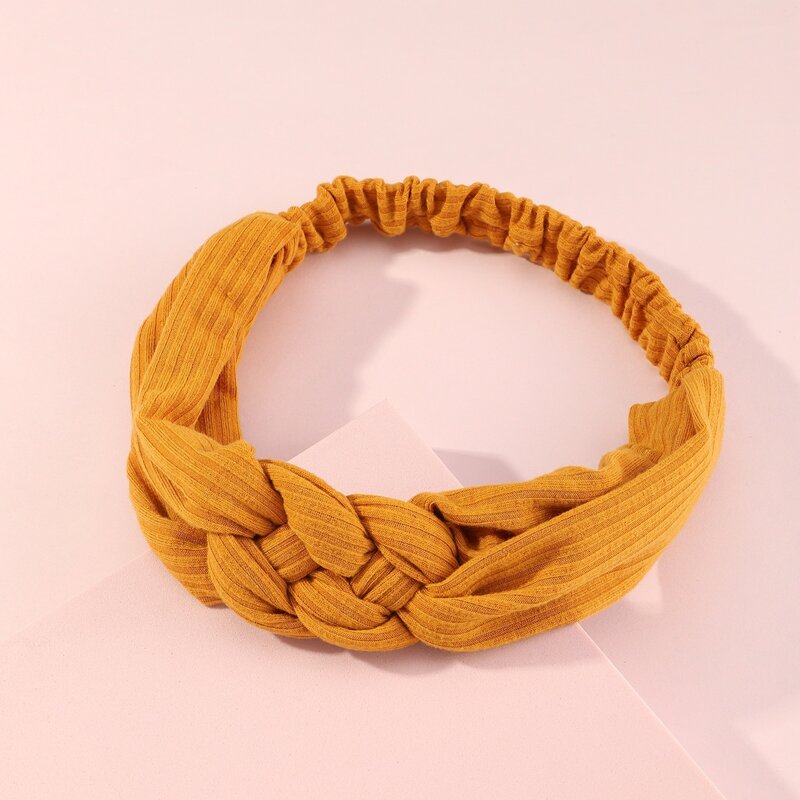 

1pc Knot Detail Bath Headband, Yellow