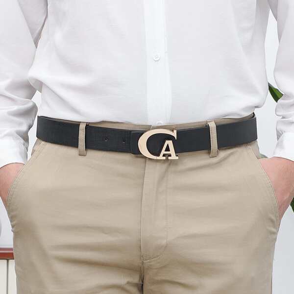 

Men Metal Buckle Belt, Black