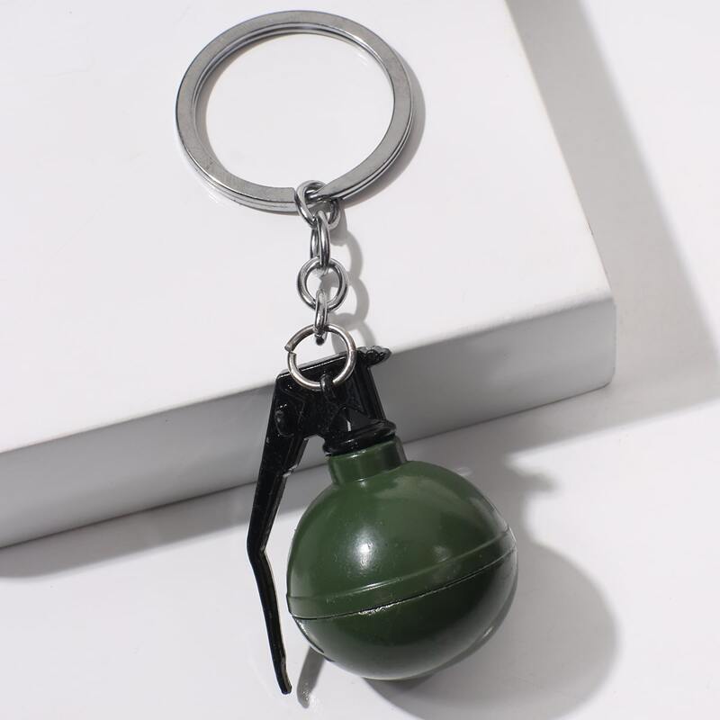 

Grenade Charm Keychain, Green
