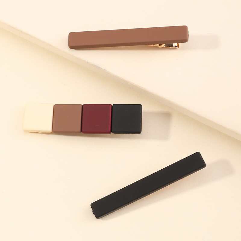 

3pcs Minimalist Hair Clip, Multicolor