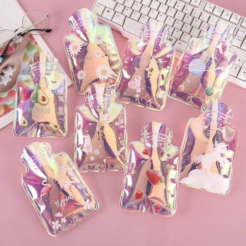 

1pc Random Cartoon Laser Hot Water Bottle, Multicolor