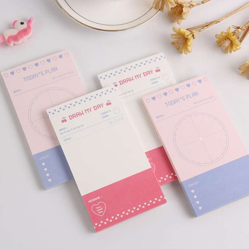 

1pc Random Daily Plan Memo Pad, Multicolor