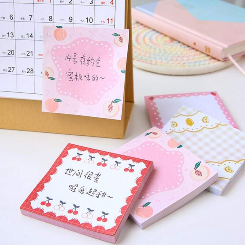 

1pc Random Fruit Print Sticky Note, Multicolor