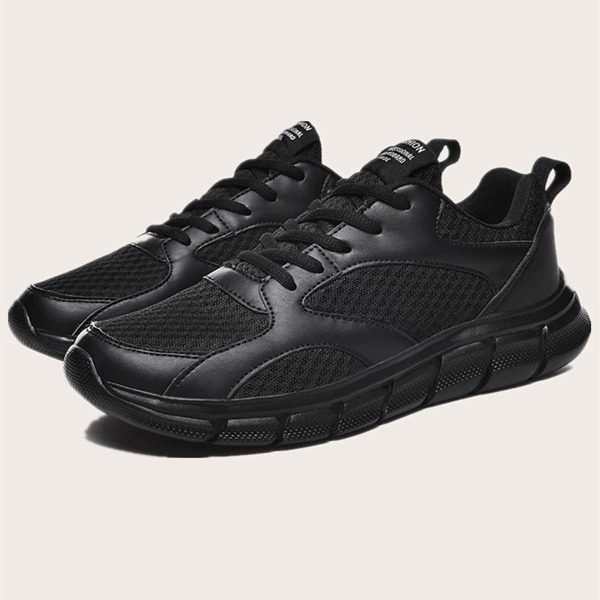 

Men Lace Up Front Mesh Sneakers, Black