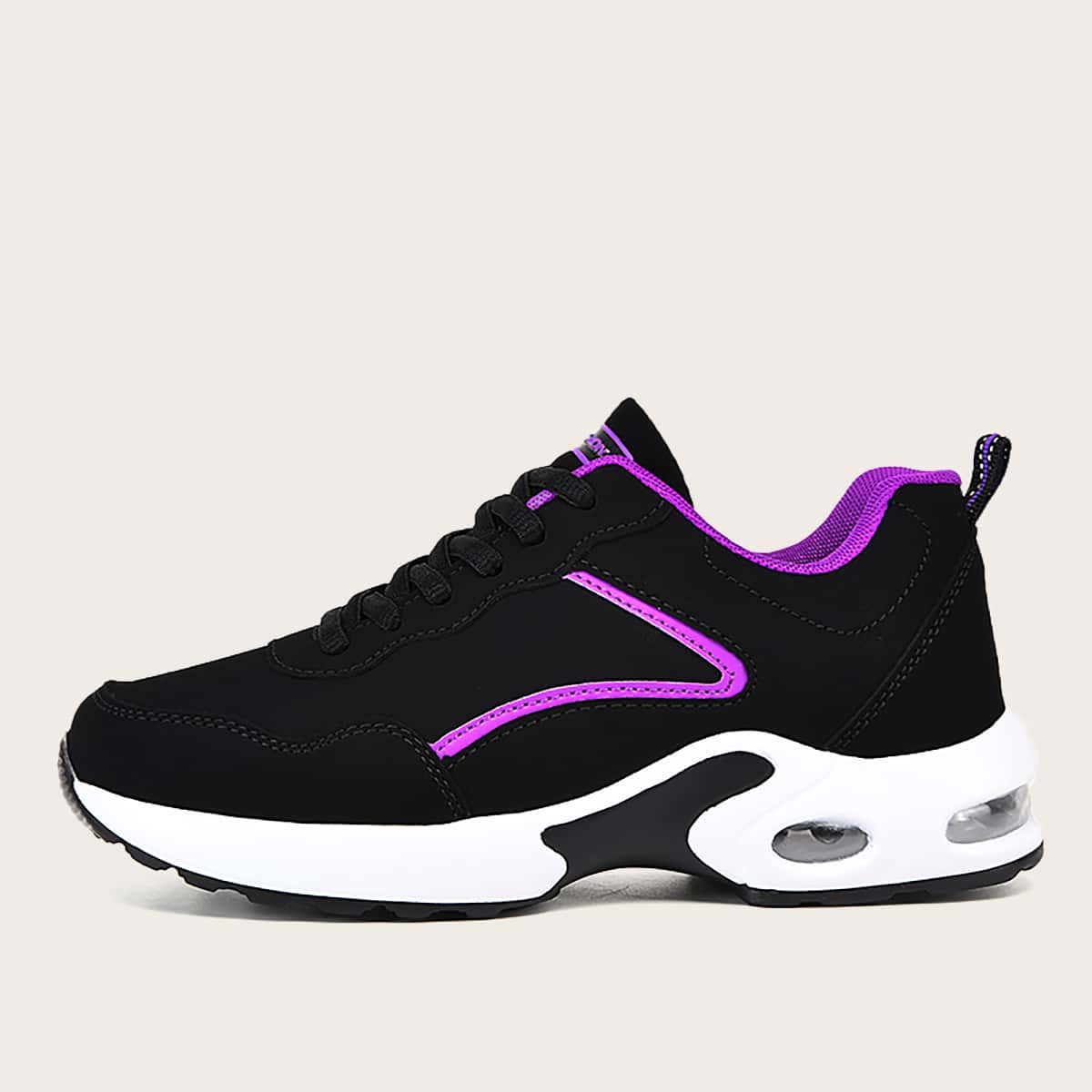 

Lace Up Front Air Cushion Sneakers, Purple