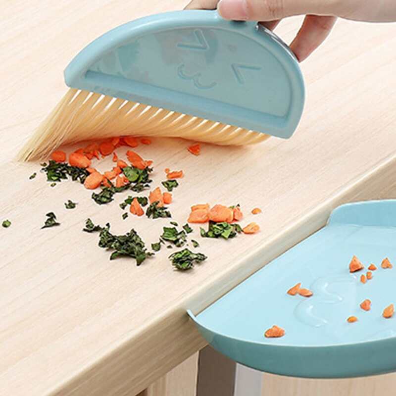 

1set Mini Broom & Dustpan, Blue
