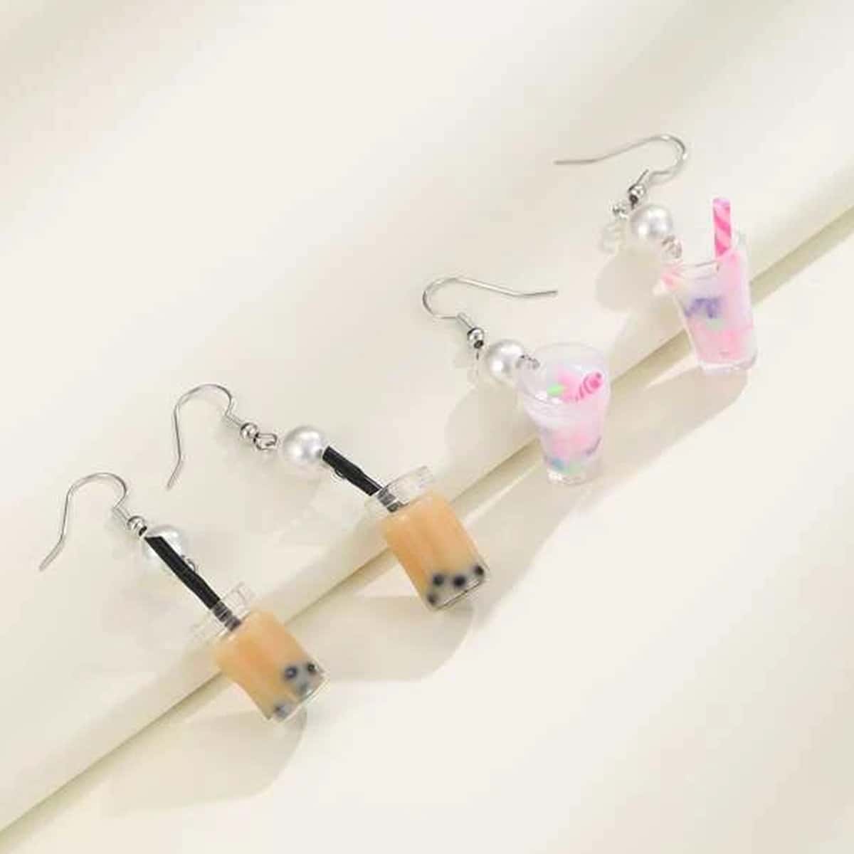 

2pairs Bottle Design Drop Earrings, Multicolor