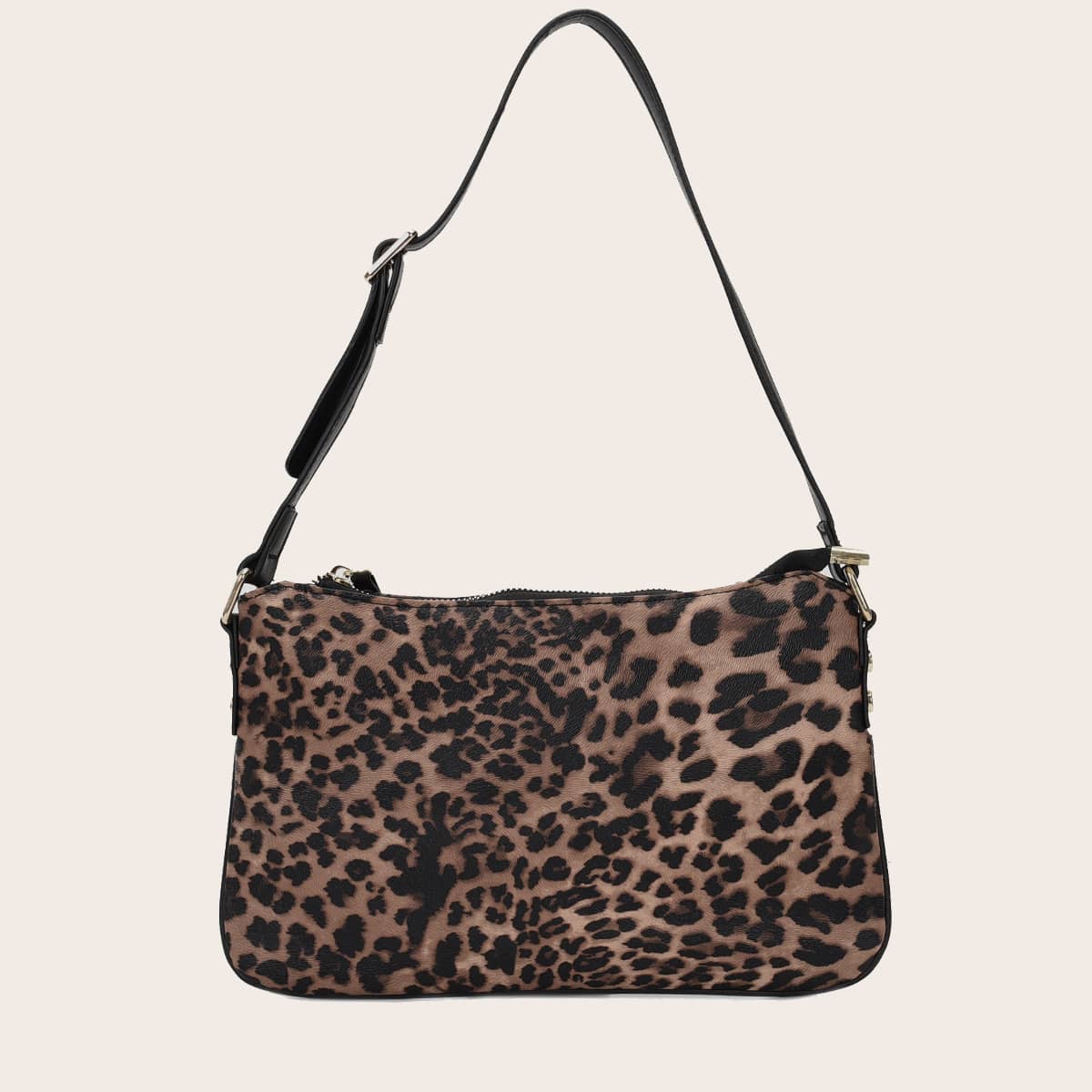 

Leopard Baguette Bag, Brown