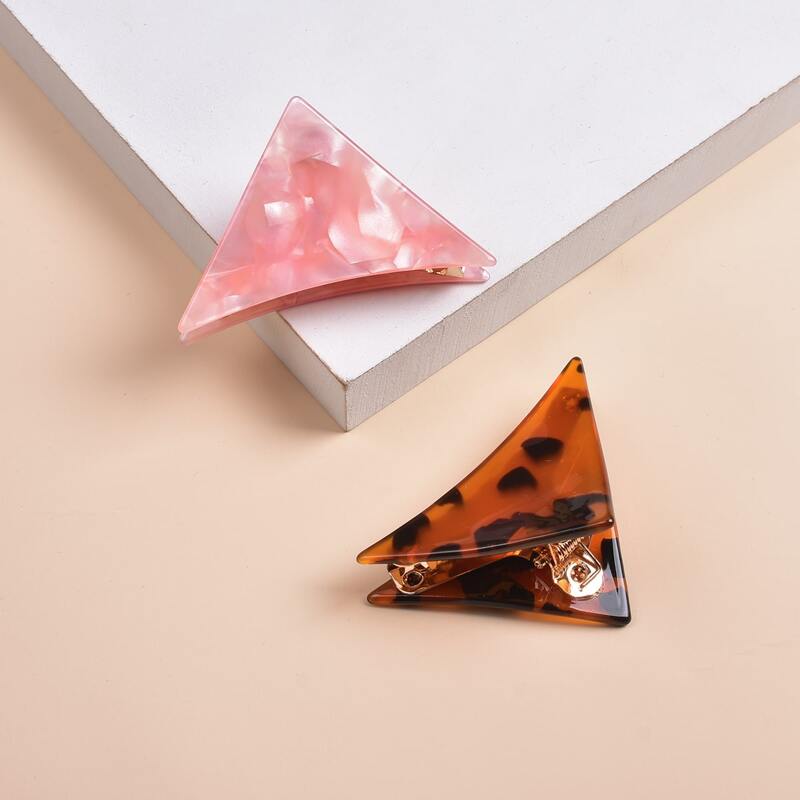

2pcs Acrylic Hair Claw, Multicolor