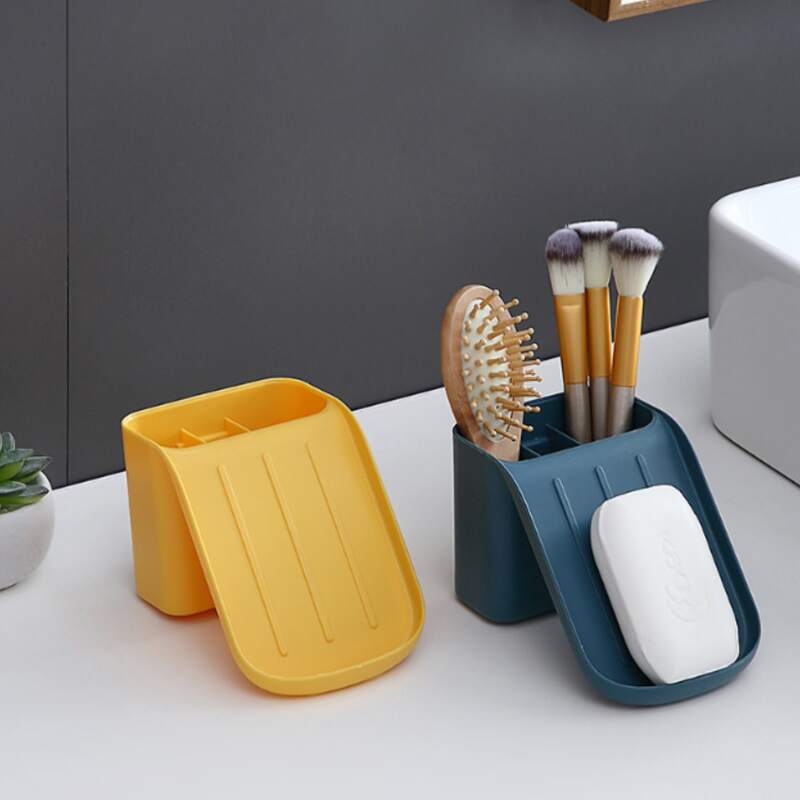 

1pc Multifunctional Wall Mounted Soap Holder, Multicolor