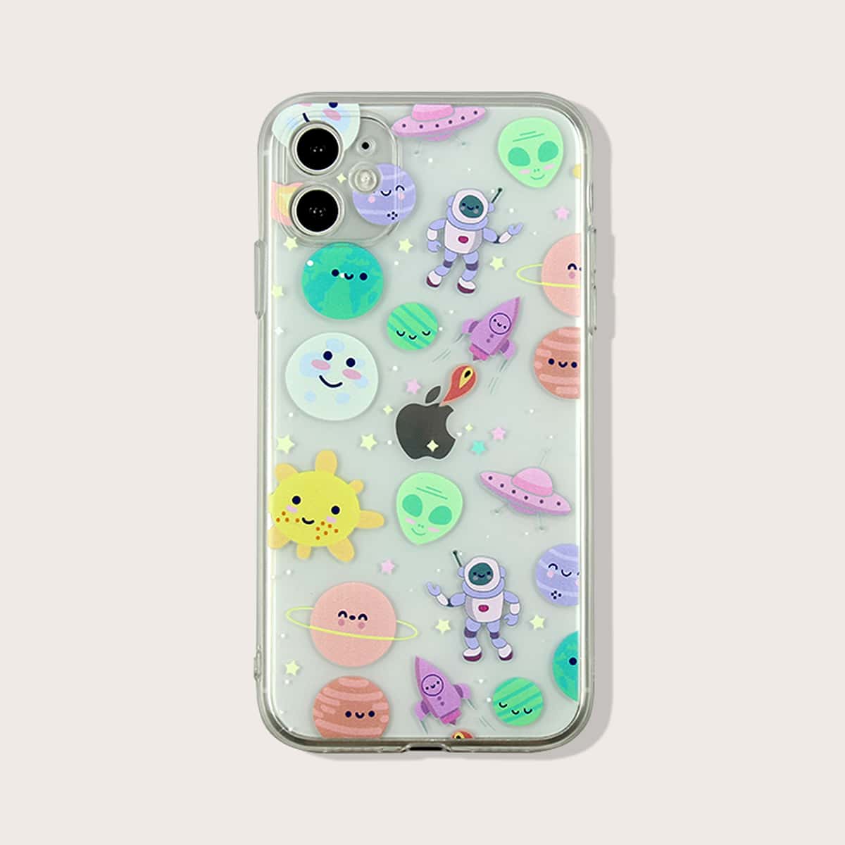 

Cartoon Dinosaur Print iPhone Case, Clear