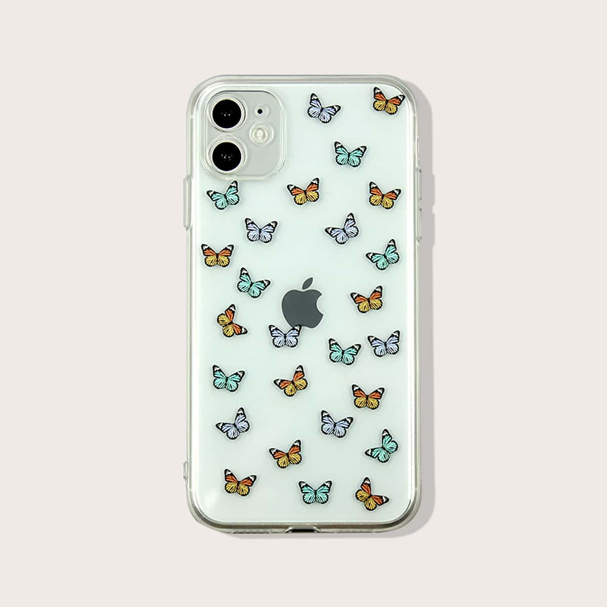 

Butterfly Print Clear iPhone Case