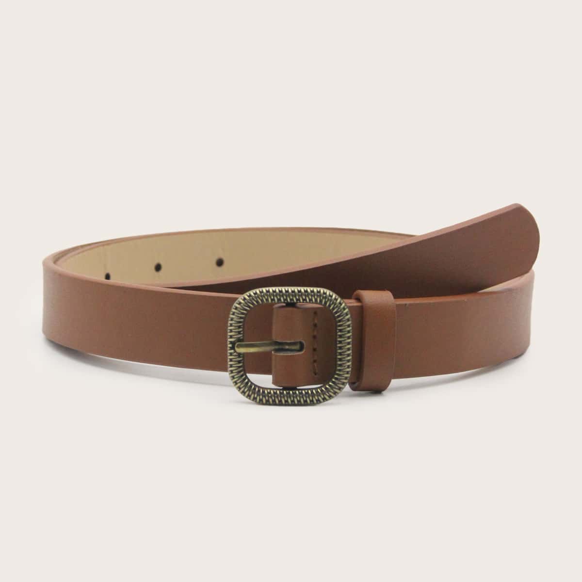 

Metal Buckle Belt, Camel