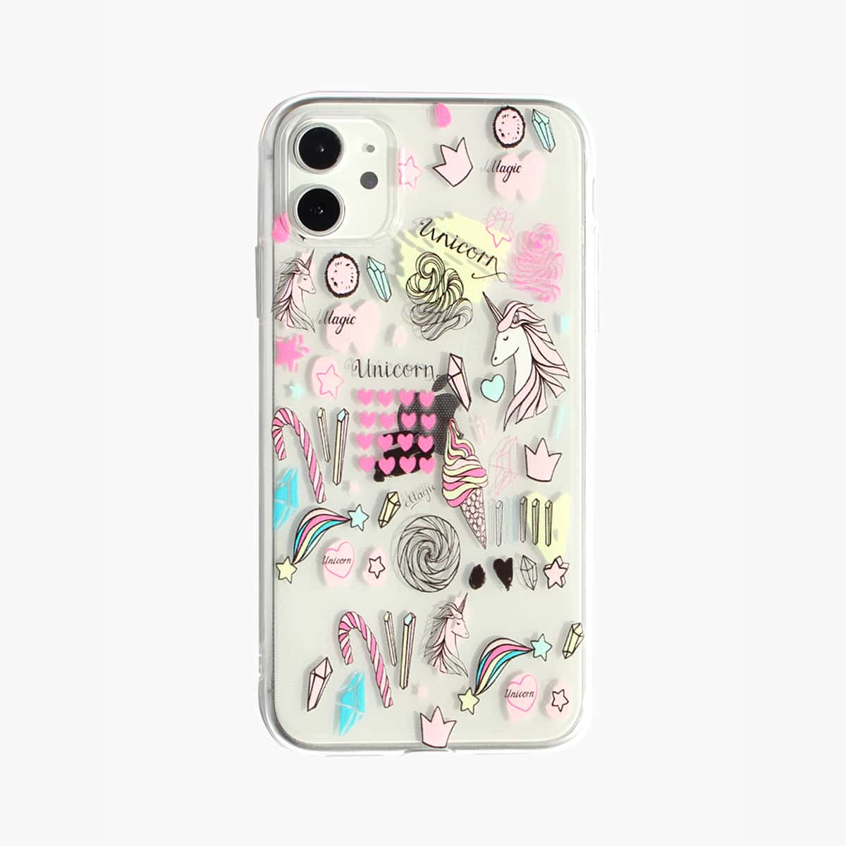 

Unicorn Print Clear iPhone Case