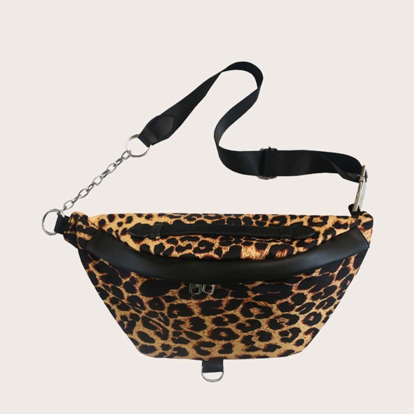

Leopard Graphic Fanny Pack, Brown