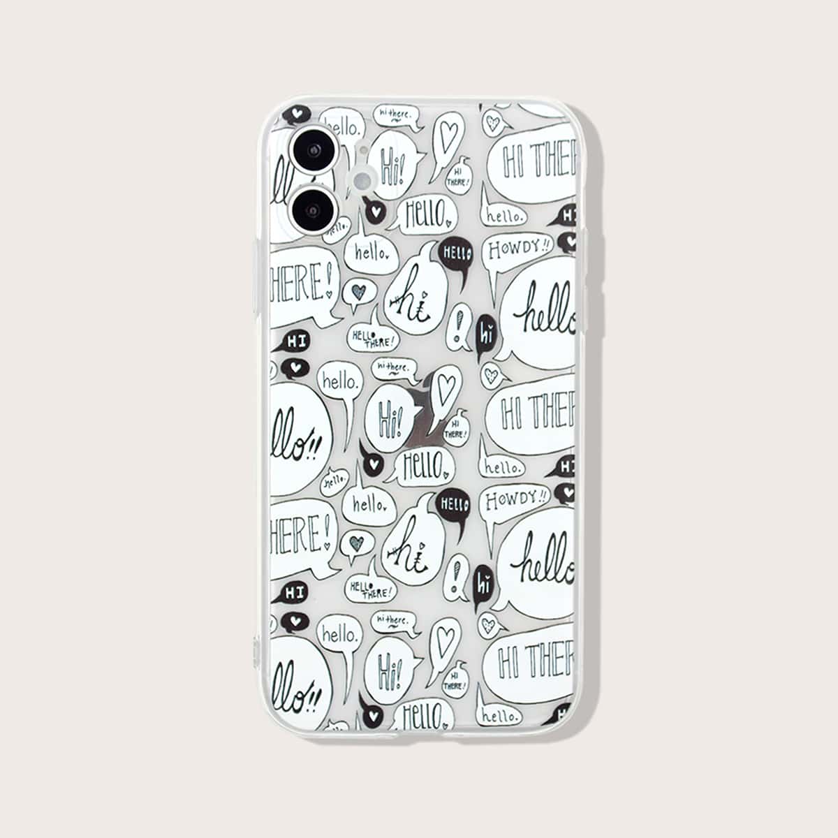 

Letter Graphic Clear iPhone Case