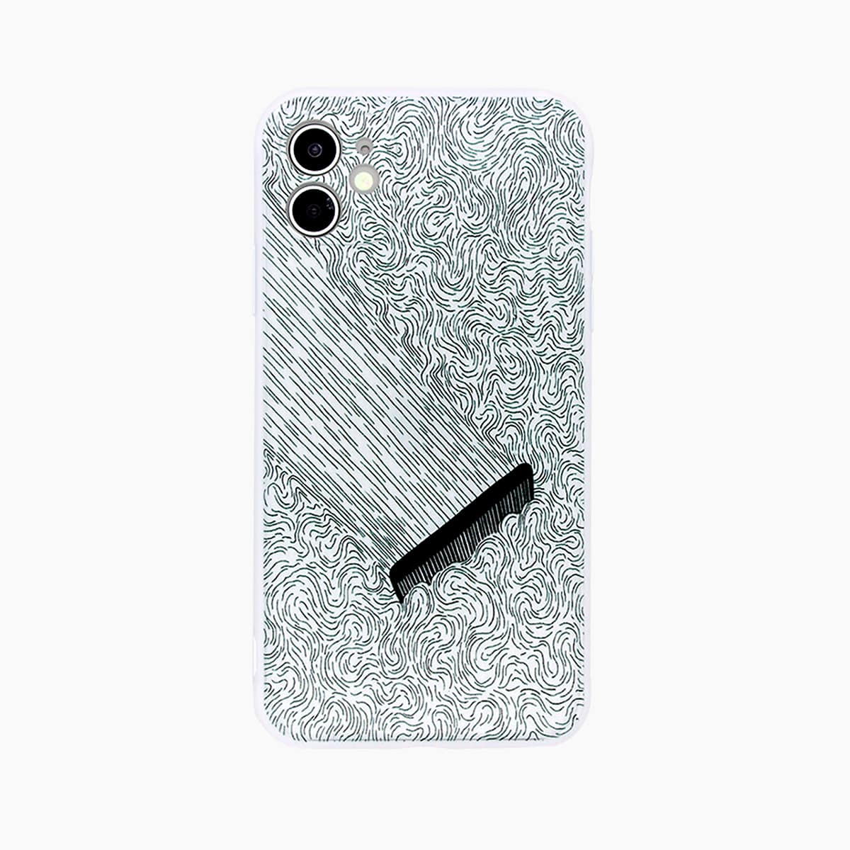 

Hair Print iPhone Case, Grey