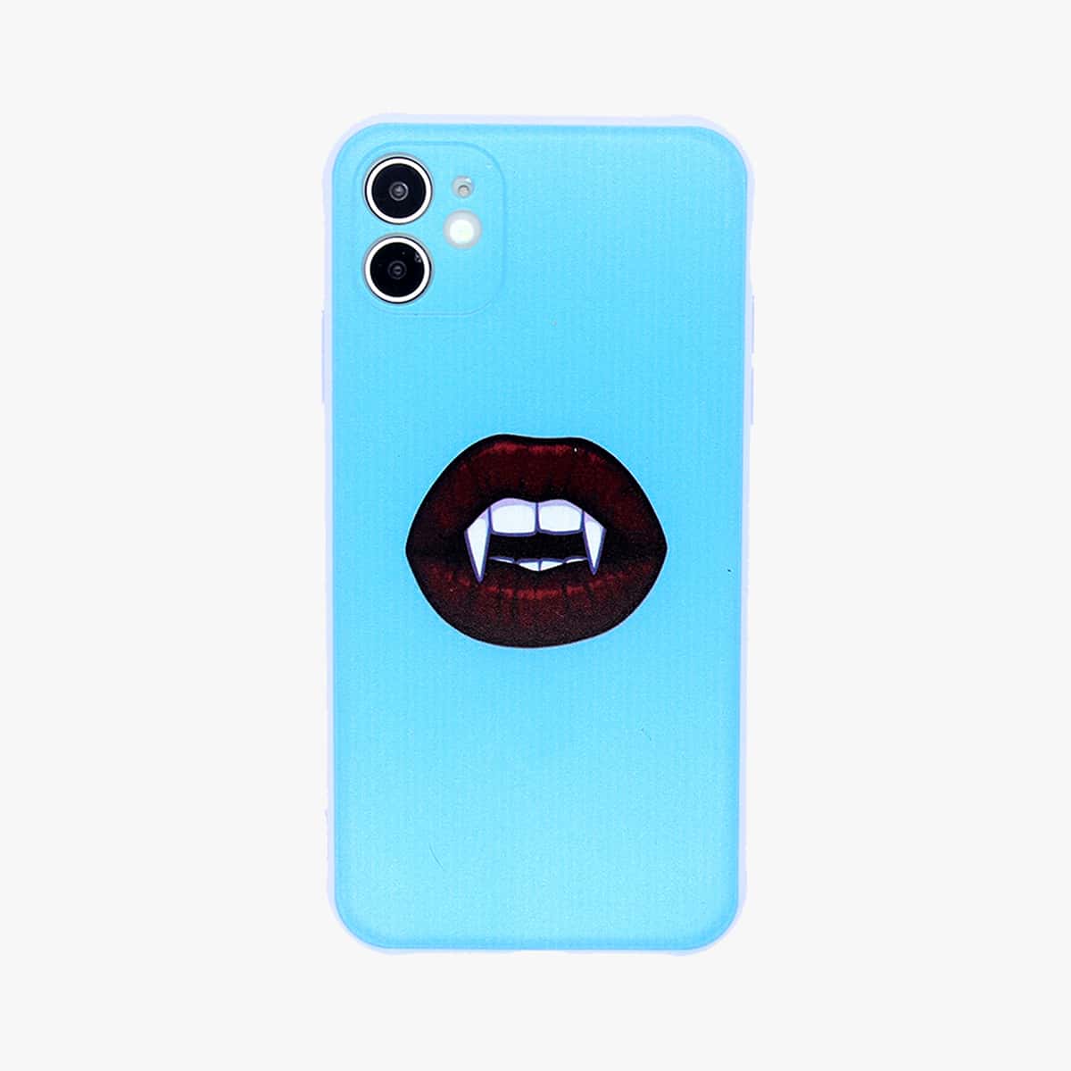 

Lip Print iPhone Case, Blue