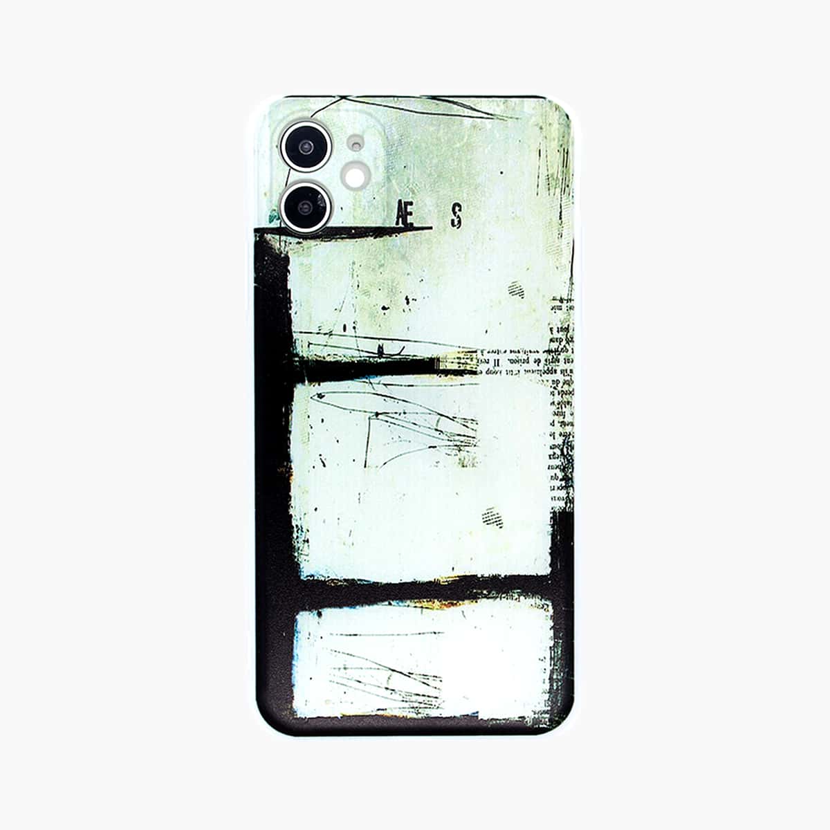 

Newspaper Print iPhone Case, Grey