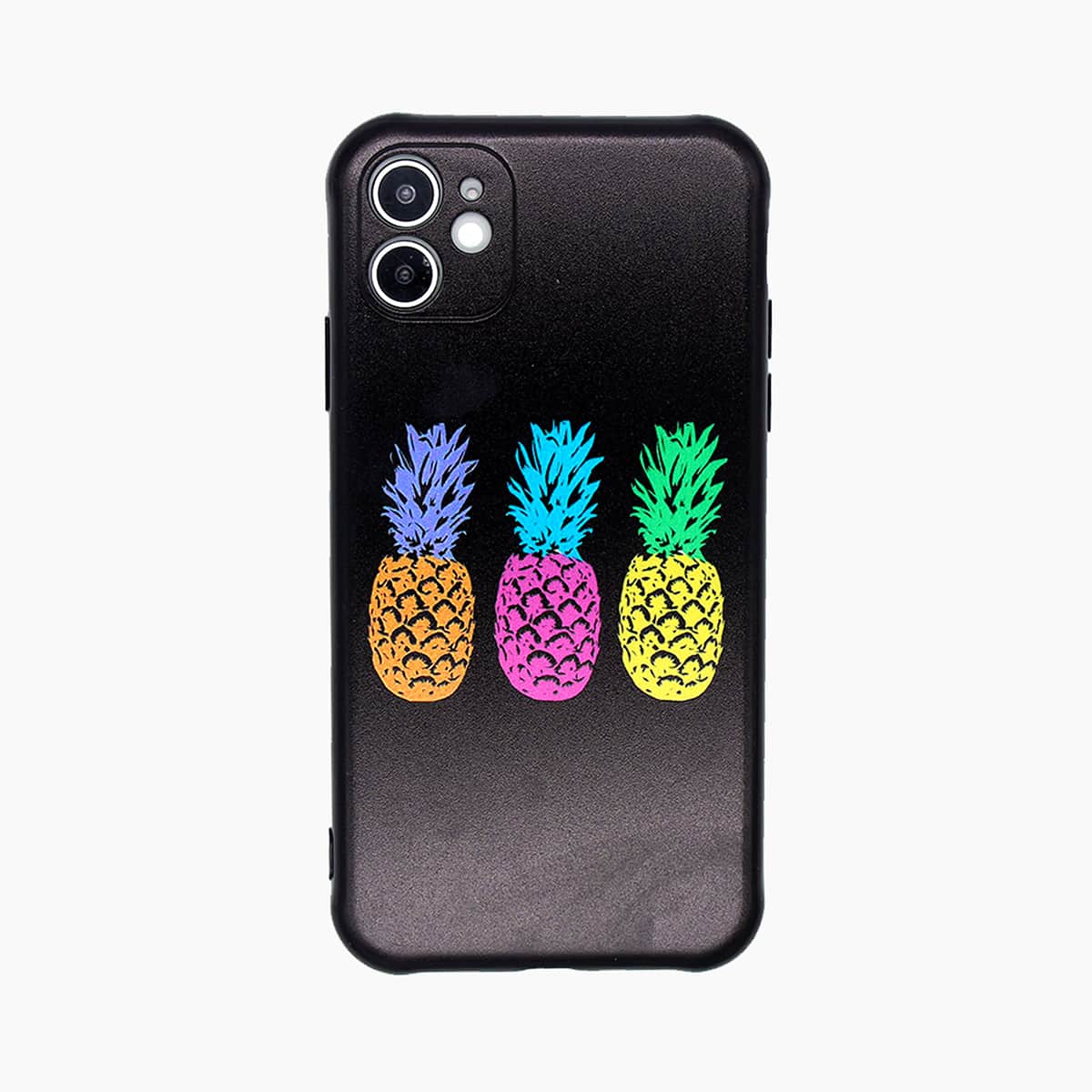

Pineapple Print iPhone Case, Black