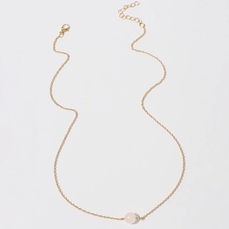 

Bead Pendant Necklace, Gold