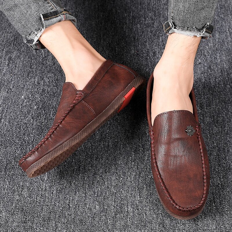 

Guys Minimalist Slip On Loafers, Brown