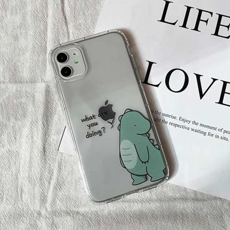 

Cartoon Dinosaur Clear iPhone Case
