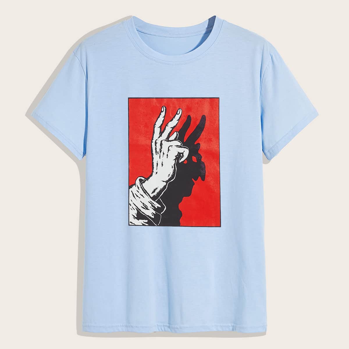 

Guys Gesture Graphic Tee, Baby blue