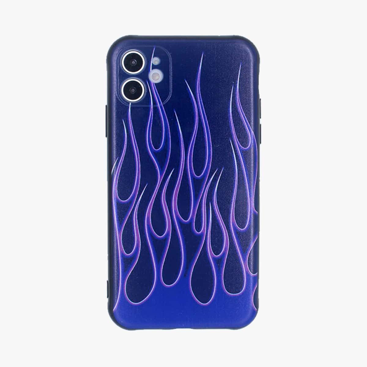 

Flame Pattern iPhone Case, Purple