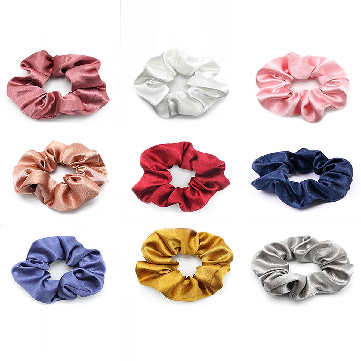

3pcs Random Color Scrunchie, Black