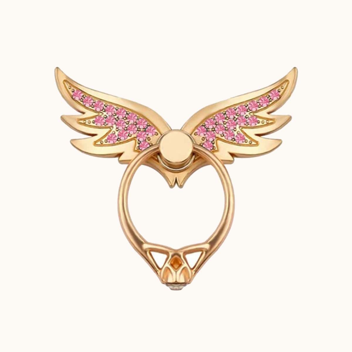 

Rhinestone Wings Phone Ring Holder, Pink