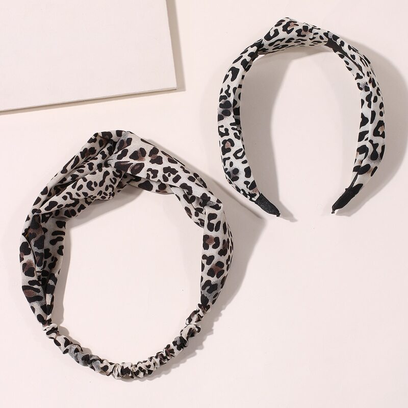 

2pcs Leopard Hair Hoop, Multicolor