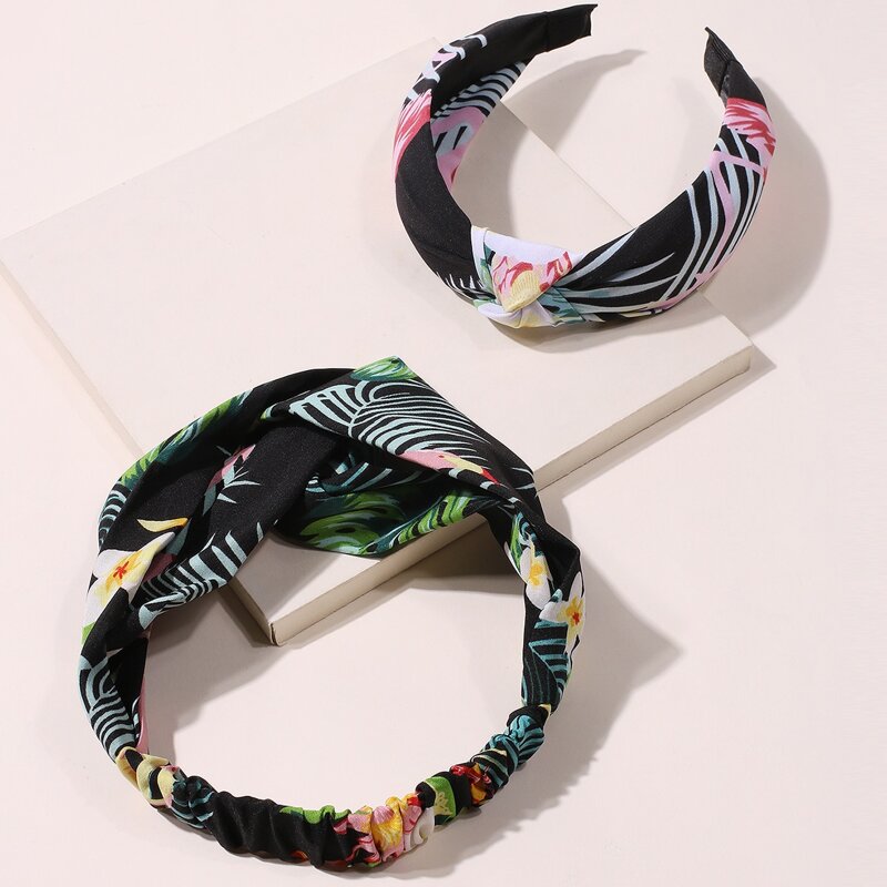 

2pcs Tropical Floral Hair Hoop, Multicolor