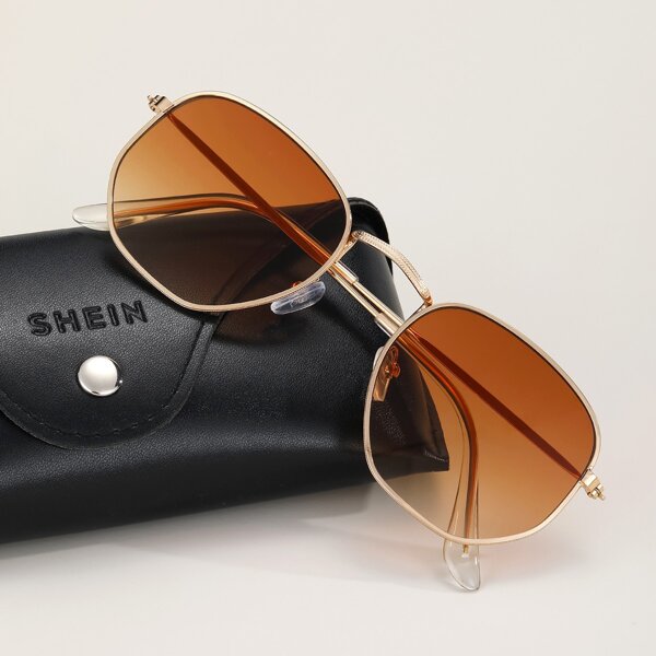 

Men Metal Frame Sunglasses, Brown