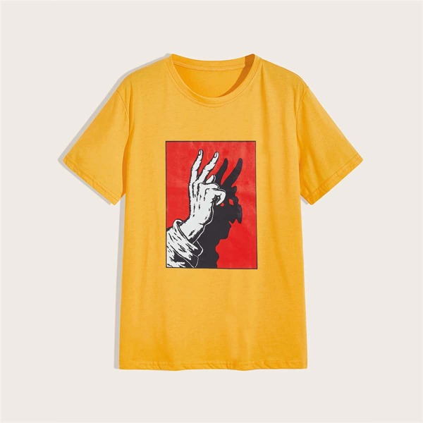 

Guys Gesture Graphic Tee, Yellow