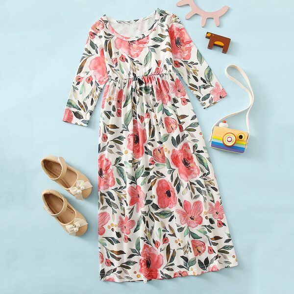 

Toddler Girls Allover Floral Print Night Dress, Multicolor