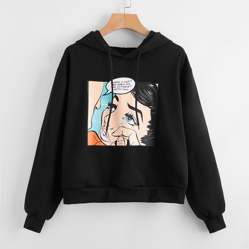 

Figure Graphic Hoodie, Black