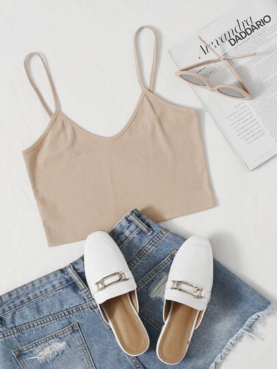 Ribbed Cami Crop Top
