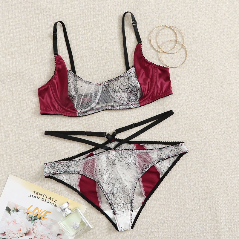 

Floral Lace Lingerie Set, Multicolor